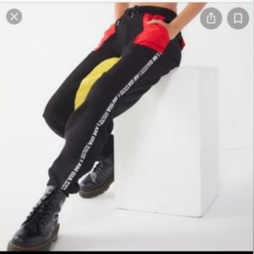 I.AM.GIA Black and Red Track Pants
